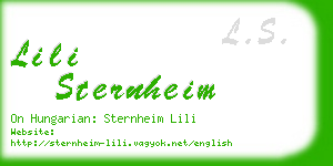 lili sternheim business card